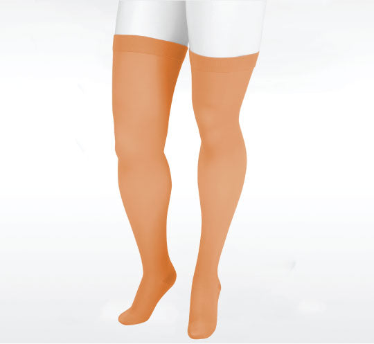 Juzo Soft Thigh High 30-40 mmHg w/ Silicone Band, Orange Moon