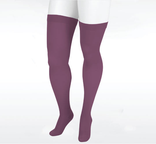 Juzo Dynamic Thigh High 30-40mmHg w/ Silicone Band, Purple Rain