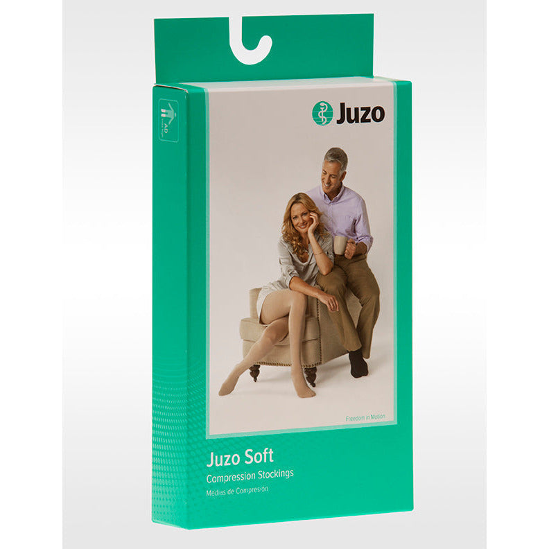 Juzo Soft Pantyhose 30-40 mmHg w/ Fly, Open Toe, Box