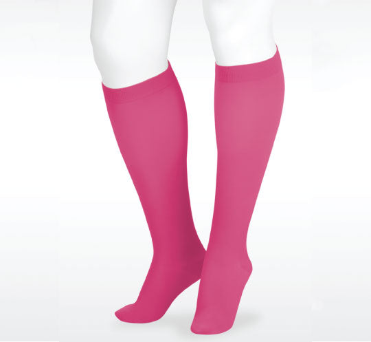 Juzo Dynamic Knee High 30-40 mmHg w/ 5 cm Silicone Band, Every Rose