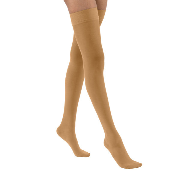 JOBST® UltraSheer Women's 30-40 mmHg Thigh High w/ Dotted Silicone Top Band, Suntan