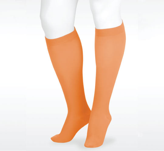 Juzo Dynamic Max Knee High 30-40 mmHg w/ 3.5 cm Silicone Band, Orange Moon