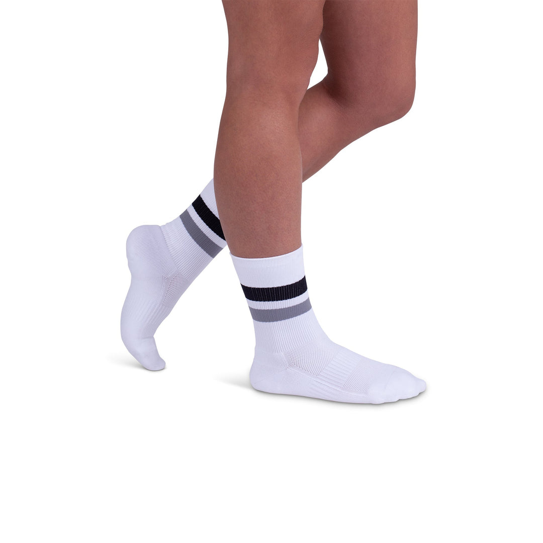 Rejuva® Retro Stripe Crew Compression Sock