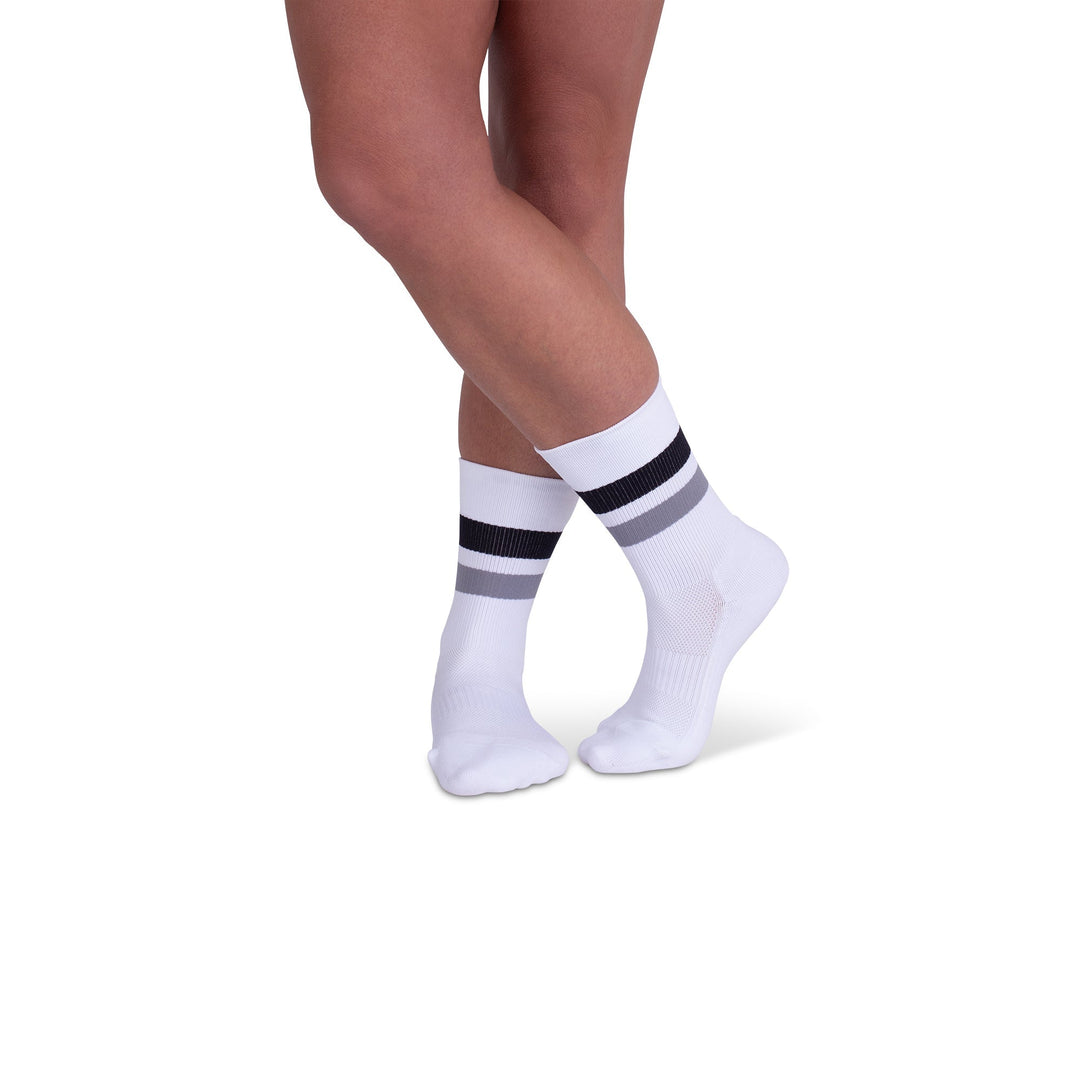 Rejuva® Retro Stripe Crew Compression Sock