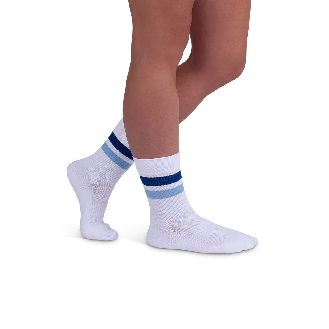 Rejuva® Retro Stripe Crew Compression Sock