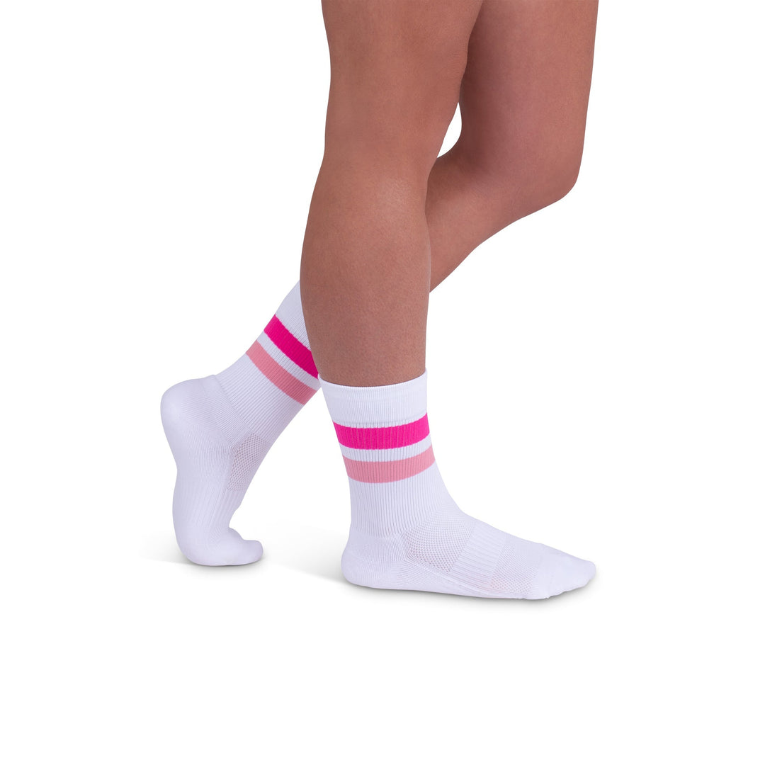 Rejuva® Retro Stripe Crew Compression Sock