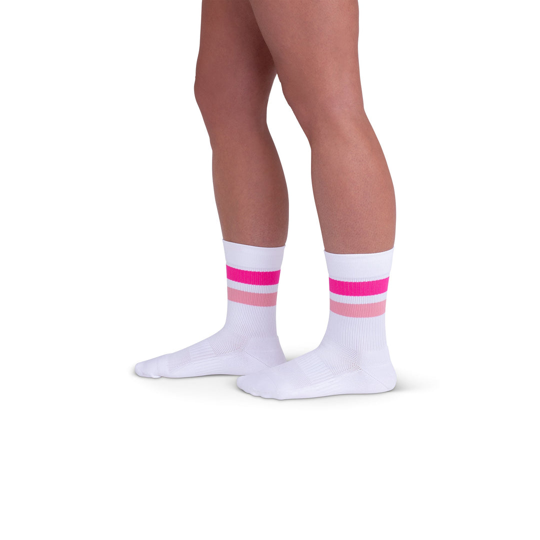 Rejuva® Retro Stripe Crew Compression Sock