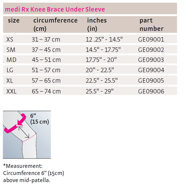 medi Knee Brace Undersleeve