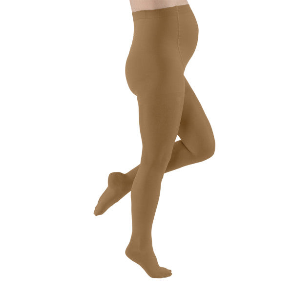 MGANG Compression Maternity Pantyhose - Opaque Pregnancy Tights, Open Toe,  20-30 mmHg Moderate Support for Swelling, Varicose Veins, Waist High